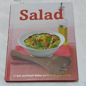Salad Cookbook with Wooden Utensils
